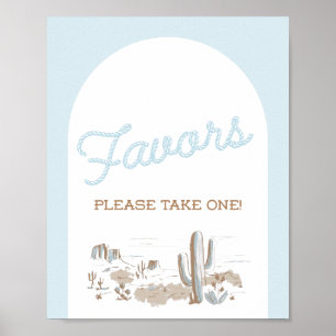 Affiche Cadeau de Baby Shower Cowboy Oh Bébé