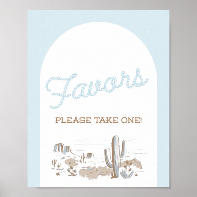 Affiche Cadeau de Baby Shower Cowboy Oh Bébé (Devant)