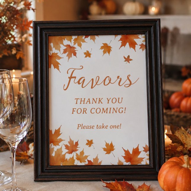 Affiche Cadeau de Baby Shower d'Automne (Créateur téléchargé)