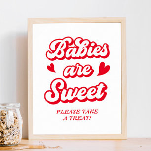 Affiche Cadeau de Baby Shower de la Saint-Valentin