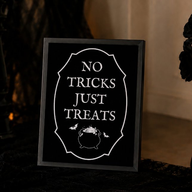 Affiche Cadeau de Baby Shower Halloween Goth Noir (Créateur téléchargé)