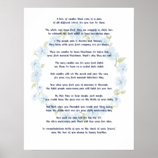 Affiche Cadeau de Baby Shower - Insert pour boîte de bougi