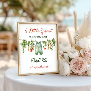 Affiche Cadeau de Baby Shower Linge de Reprise Petite Pous