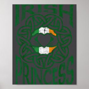 Affiche Cadeau de bague Claddagh nœud celtique Princesse i