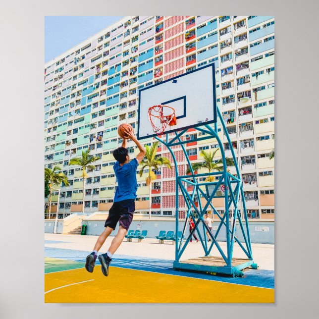 Affiche Cadeau de basket-ball cool (Devant)