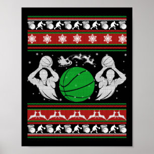 Affiche Cadeau de basketball de Noël