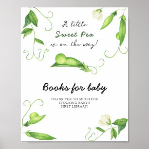 Affiche Cadeau de bébé pois - livres pour bébé