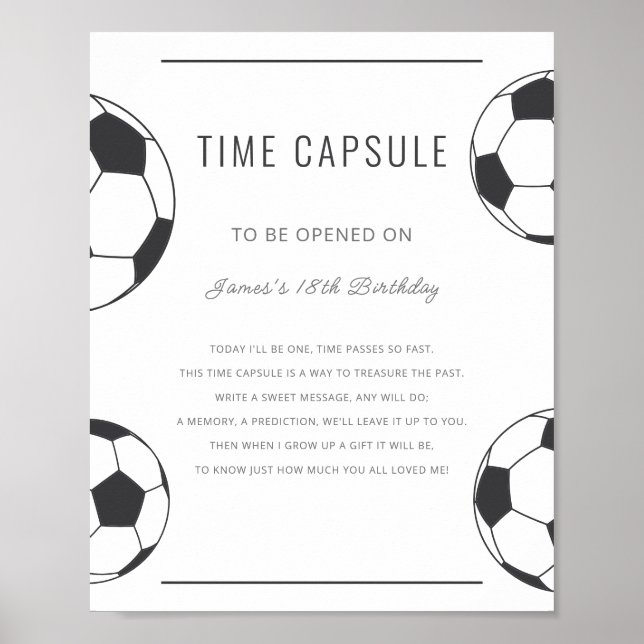 Affiche Cadeau de capsule temporelle d'anniversaire de foo (Devant)