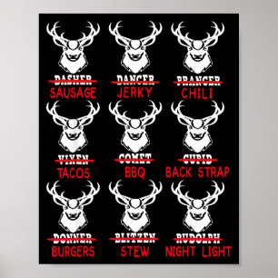 Affiche Cadeau de chasse au cerf Chasseur de tous les renn