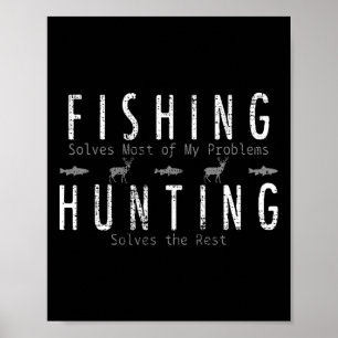 Affiche Cadeau de chasse de pêche Chasse