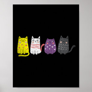 Affiche Cadeau de chat animal mignon Non Pride binaire Age