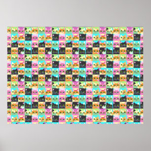 Affiche Cadeau de chat   Cute Kawaii Motif