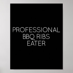Affiche Cadeau De Chemise Professionnelle Bbq Ribs Pour Le