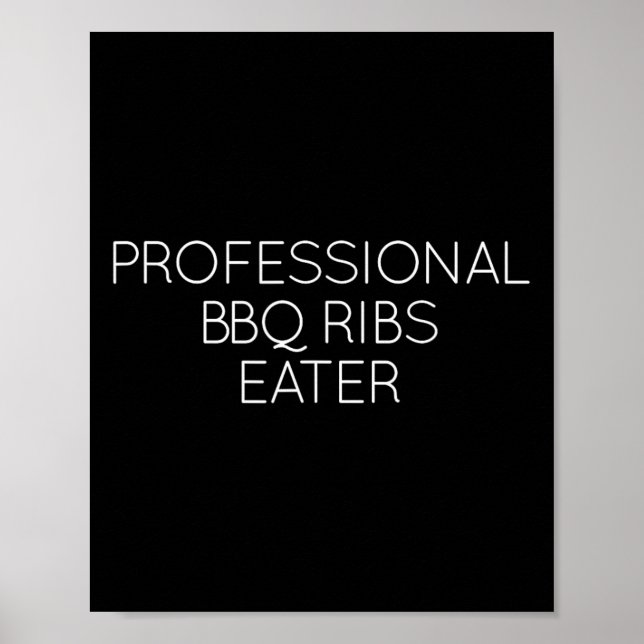 Affiche Cadeau De Chemise Professionnelle Bbq Ribs Pour Le (Devant)