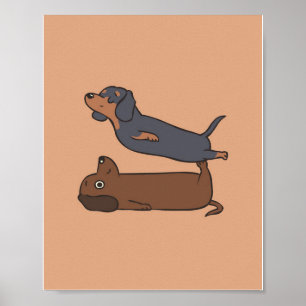 Affiche Cadeau de chien de saucisse Chiot