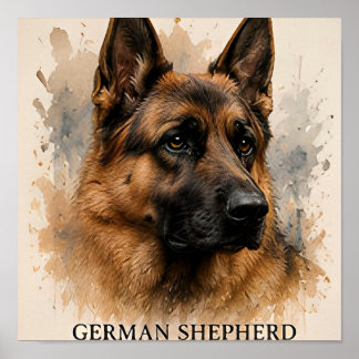 Affiche Cadeau de chien de travail loyal Berger Allemand