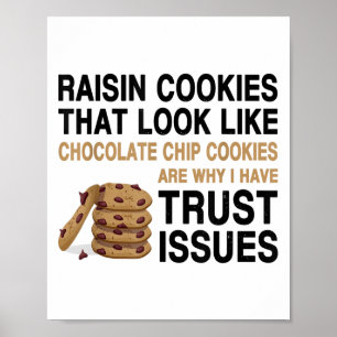Affiche Cadeau de citation amateur de biscuits drôles, fai