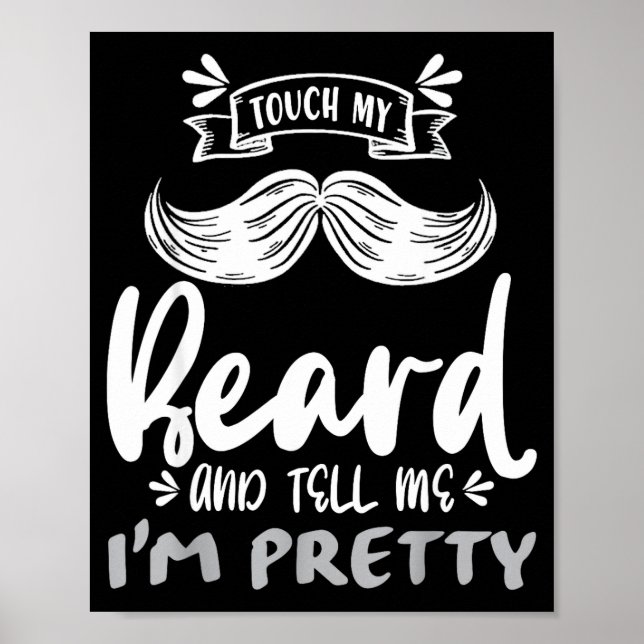 Affiche Cadeau de citation de barbe drôle pour hommes barb (Devant)