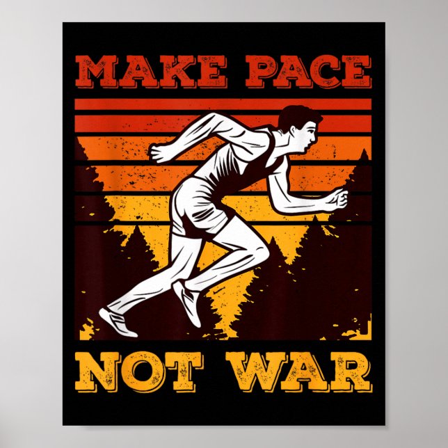 Affiche Cadeau de citation de course drôle rétro - Faire d (Devant)