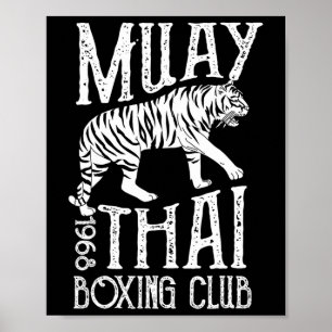 Affiche Cadeau de club de kickboxing Tiger Muay Thai Mma