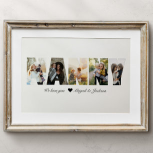 Affiche Cadeau de collage de photos de nounou pour grand-m