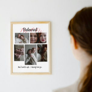 Affiche Cadeau de collage de photos personnalisé pour Mama