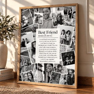 Affiche Cadeau de collage photo pour définition de meilleu