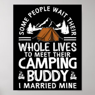 Affiche Cadeau de copains de camping sympa pour hommes fem