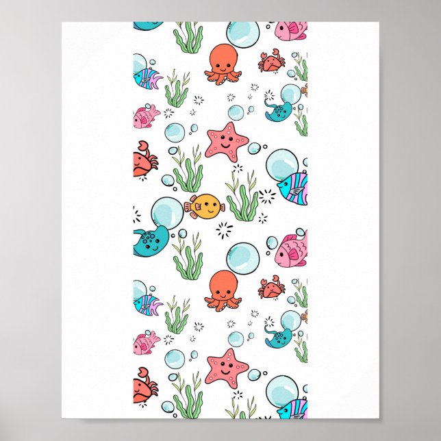 Affiche Cadeau de créature marine, créature marine  (Devant)