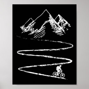 Affiche Cadeau de cycliste de descente de vélo de vélo tou