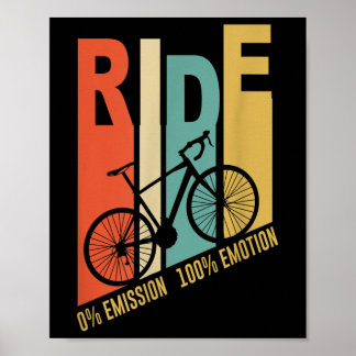 Affiche Cadeau de cycliste drôle de vélo Protection de l'e