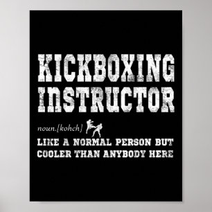 Affiche Cadeau de définition d'instructeur de kickboxing