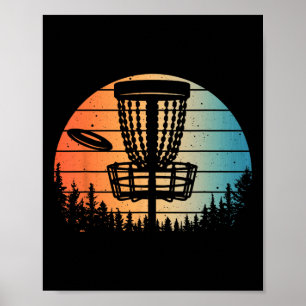 Affiche Cadeau de disque de golf pour golfeur Disque et ac