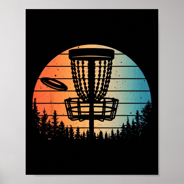 Affiche Cadeau de disque de golf pour golfeur Disque et ac (Devant)