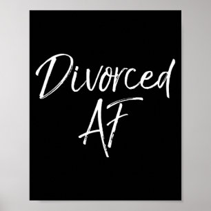 Affiche Cadeau de divorce mignon pour femmes idée drôle de