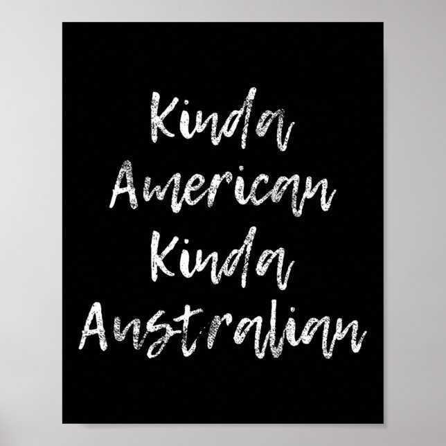 Affiche Cadeau de double citoyenneté australien américain (Devant)