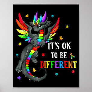 Affiche Cadeau de dragon pour la Journée de sensibilisatio