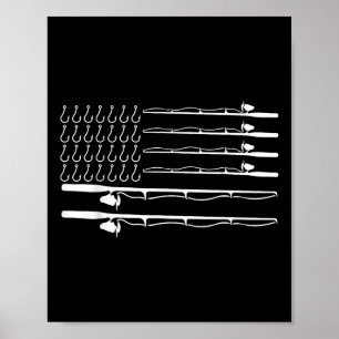Affiche Cadeau De Enfant Fête des pères 4 juillet Pêche Am