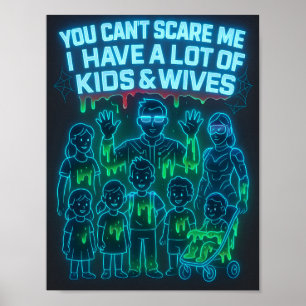 Affiche Cadeau de famille de zombie papa drôle - Tu ne peu