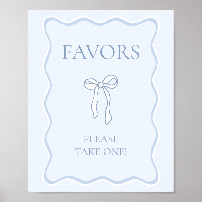 Affiche Cadeau de fête de fiançailles Blue Tying the Knot (Devant)