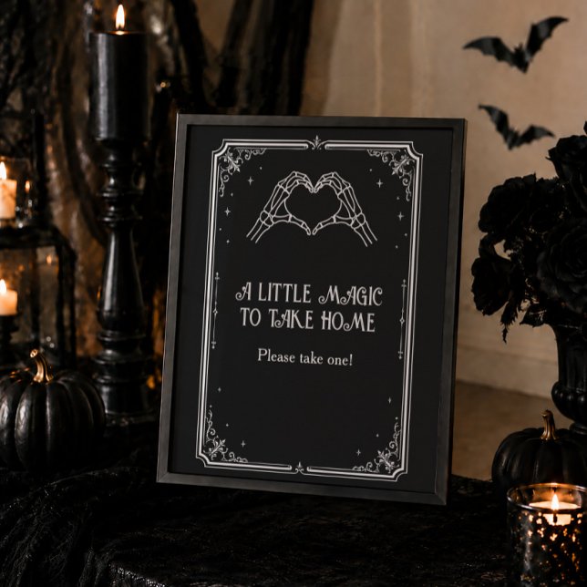 Affiche Cadeau de Fête de Fiançailles Gothique Halloween (Créateur téléchargé)