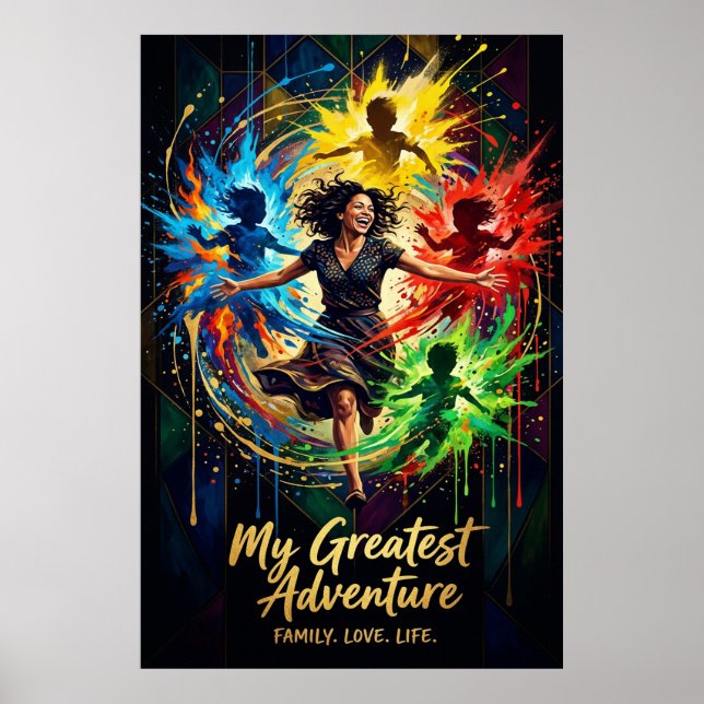 Affiche Cadeau de Fête des Mères — Couronne florale de la  (Devant)