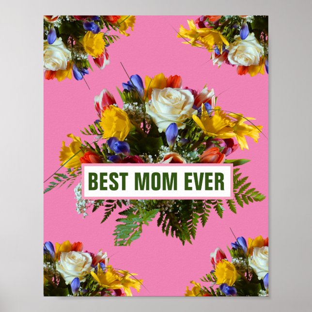 AFFICHE CADEAU DE FETE DES MERES MEILLEURE MERE (Devant)