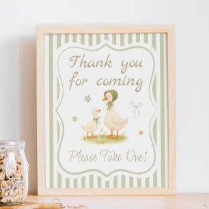 Affiche Cadeau de fête prénatale pour bébé Oie Folle