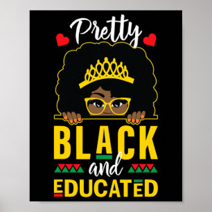 Affiche Cadeau de fille noire, nièce, jolie noire et éduqu