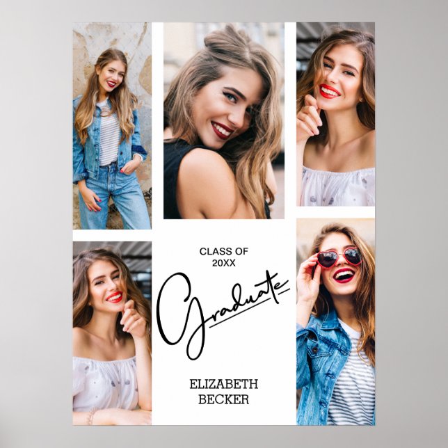 Affiche Cadeau de fin d'études multi photos (Devant)