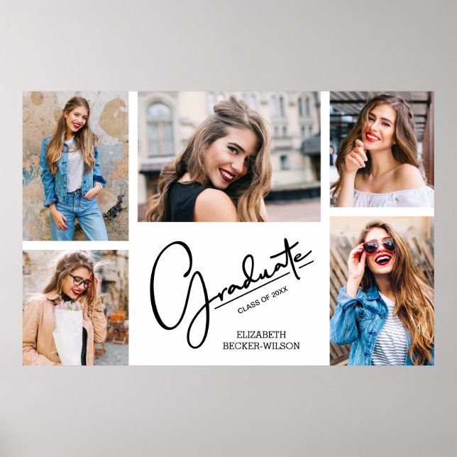 Affiche Cadeau de fin d'études multi-photos (Devant)