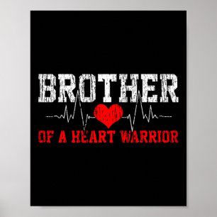Affiche Cadeau de frère guerrier battement de coeur de mal