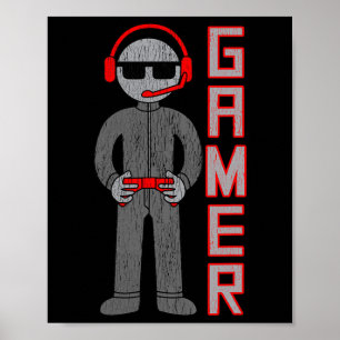 Affiche Cadeau de garçons de gamer pour le meilleur joueur