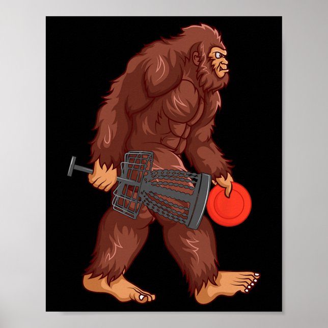 Affiche Cadeau de golf à disque pour amateur de Sasquatch  (Devant)